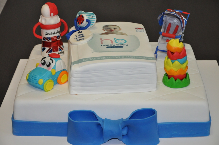 Тортик для одной компании,занимающейся производством детских товаров. Просили,чтоб декор максимально был по