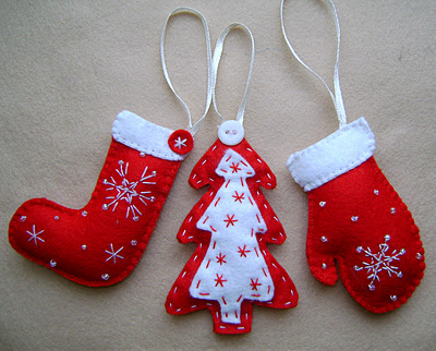 Подборка для вдохновения елочных игрушек и интересных деталей к Новому году из ФЕТРА