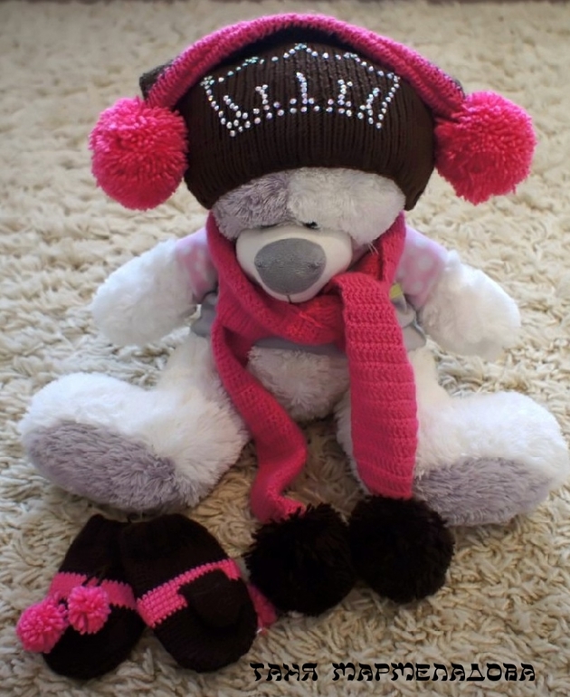 Шапочки с меховыми помпонами для детей и родителей, ручная работа!