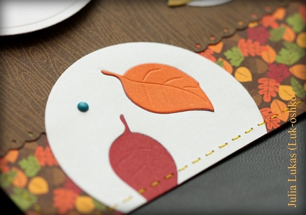 Две работы из осенней бумаги Doodlebug Design