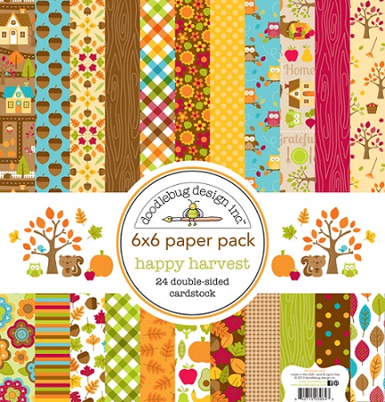 Две работы из осенней бумаги Doodlebug Design