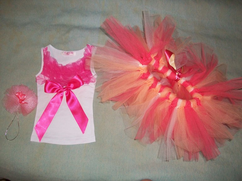 Комплект юбочка-пачка , повязка и маечка