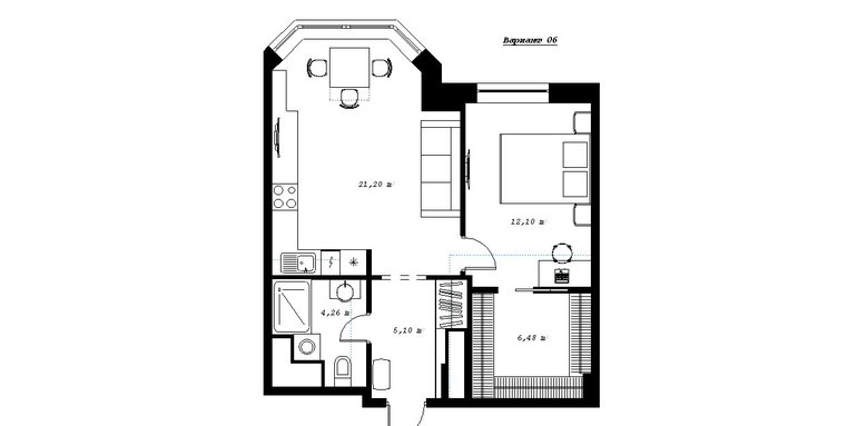 Перепланировка "однокомнатной"