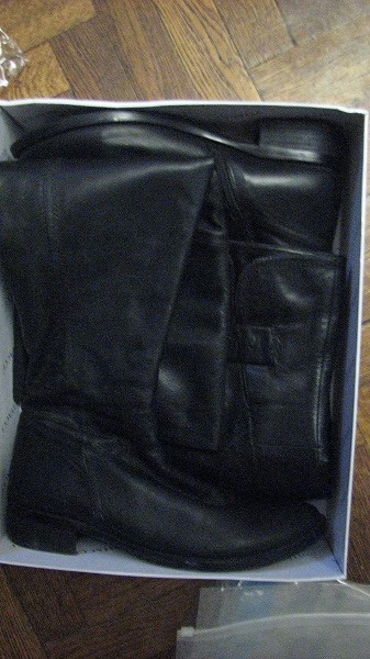 кожаные ботфорты , б/у 39