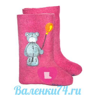 Теплые валенки-самокатки, ручная работа