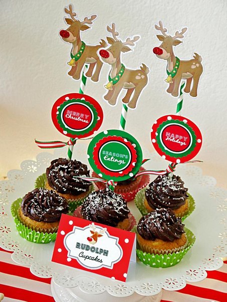 Небольшой наборчик для оформления новогоднего стола- СКАЧИВАЕМ)))