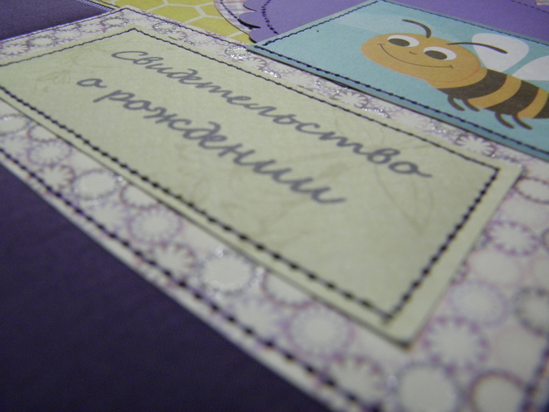 Обложка-папка для свидетельства о рождении