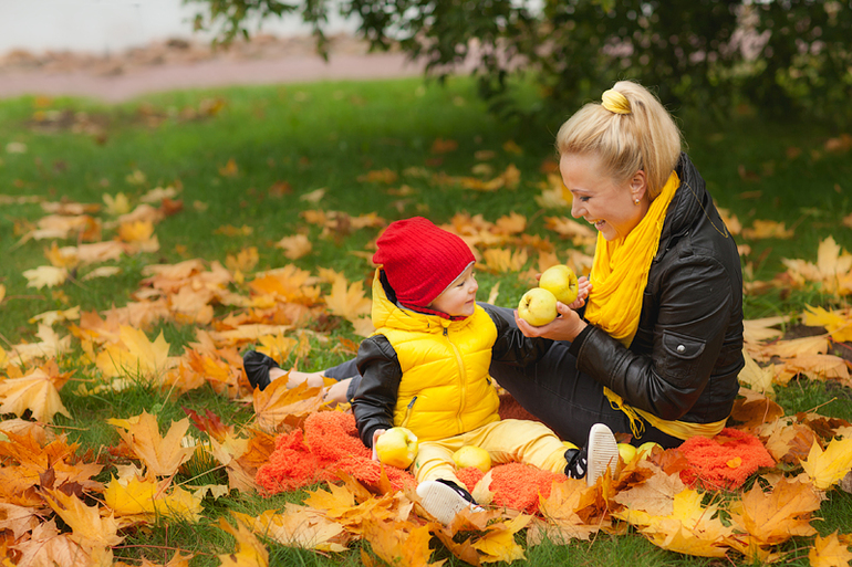 Осень прекрасной Елены и Мишутки