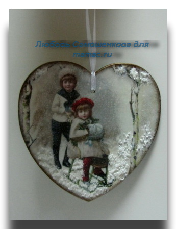 Новогодние подвески. Декупаж.