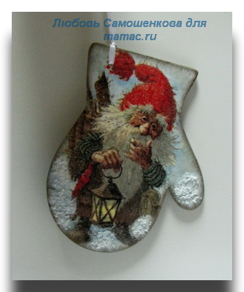 Новогодние подвески. Декупаж.