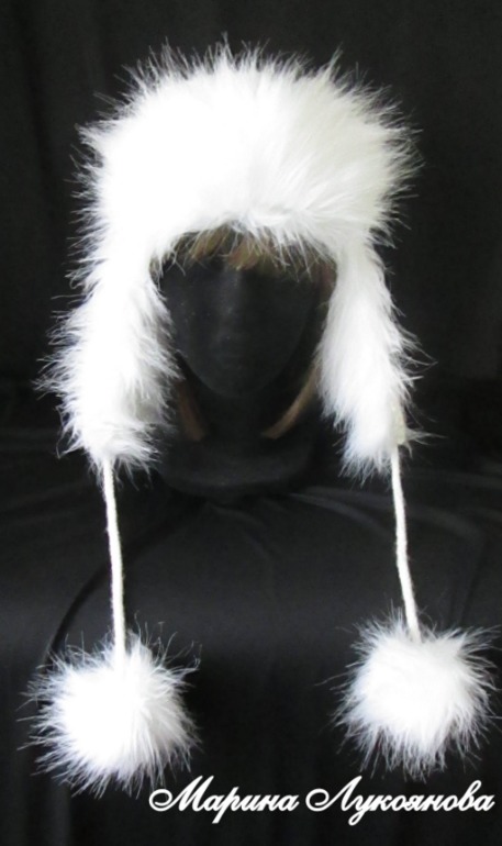 Шапка-ушанка из искусственного меха