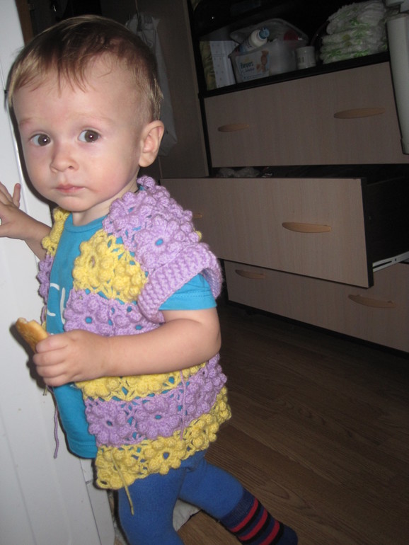 Жилетка в цветочек