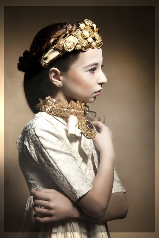 Лера  в  проекте   ROKOkids  . PHOTO: Sasha Sannikova DRESS: Alice LA Neoronova  MUAH: Elena BUONA Yurina
