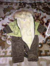 Зимний комбенизон на овчине . размер 86