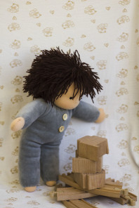 Кукла в пришивном комбинезоне Матвейка, 32 см