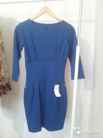 Платье синее