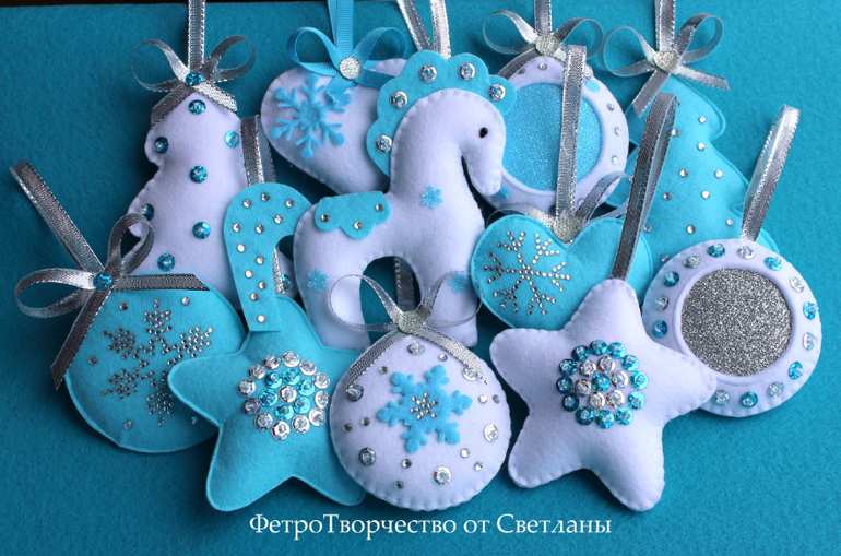 Большой набор елочных игрушек из фетра. — 53 ответов | форум Babyblog