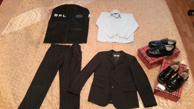 Borelli костюм для школьника, ботинки и рубашка