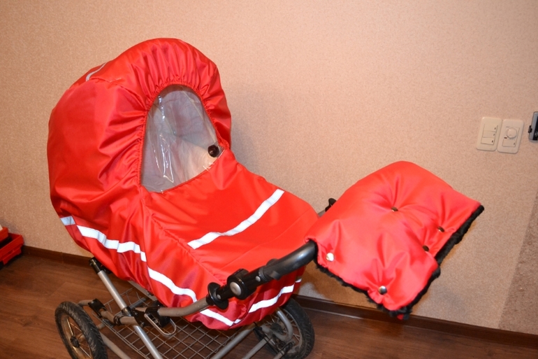 Дождевик на коляску из плащевки