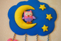 Панно именное в детскую. Ручная работа