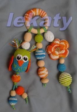 Слингогрызунок-погремушка с совушкой