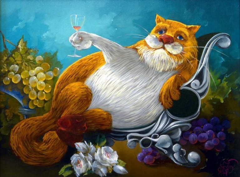 Довольные коты Антона Горцевича