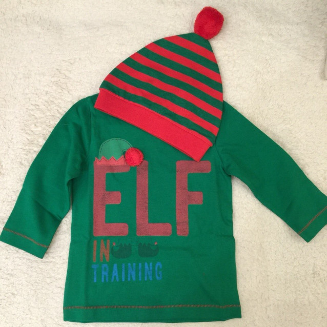 Новогодний костюм Next Elf (кофточка и шапочка) 9м