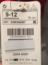 Продаётся новая куртка Zara, 9-12 мес