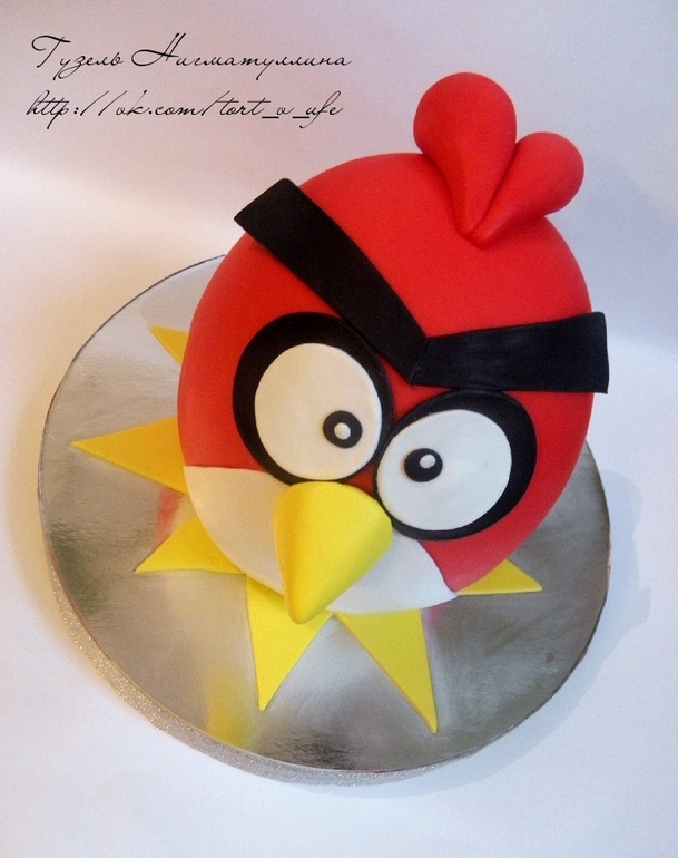 Торт "Красная птица (Рэд)" из Angry Birds )))