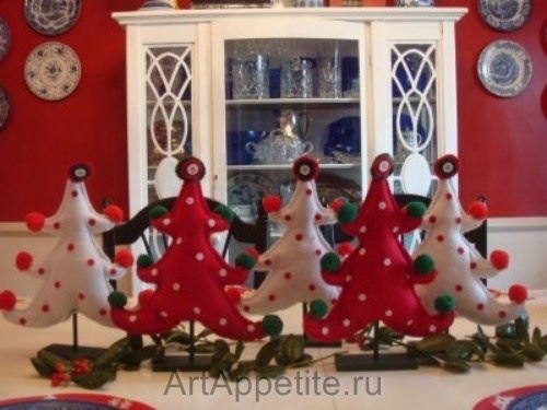Новогодние игрушки из фетра и не только