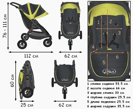 Сравнение: прогулочная коляска Baby Jogger City Mini и Прогулочная коляска Baby Jogger City Mini GT