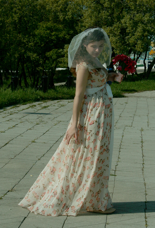 Нежное платье. 6000.