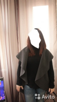 Кардиган/накидка/жилетка удлиненная, р 50-54