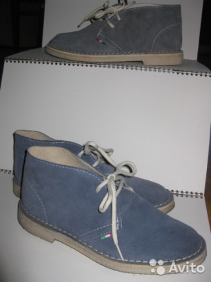 Итальянские замшевые полуботинки. Новые