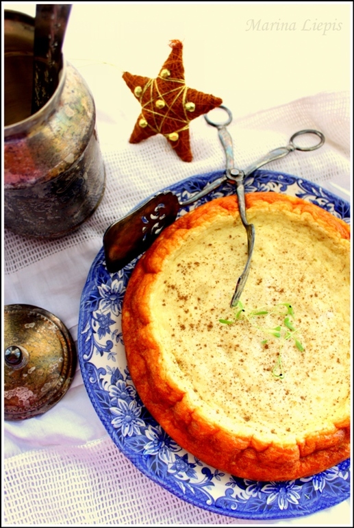 Творожная запеканка с овсяной мукой без сахара