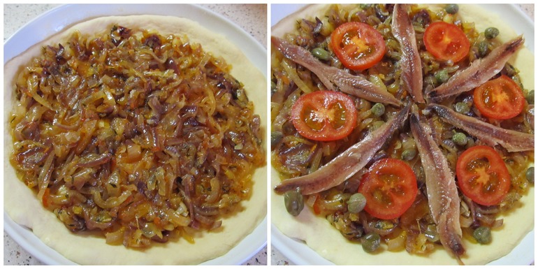 Писсаладьер - французский луковый пирог с анчоусами