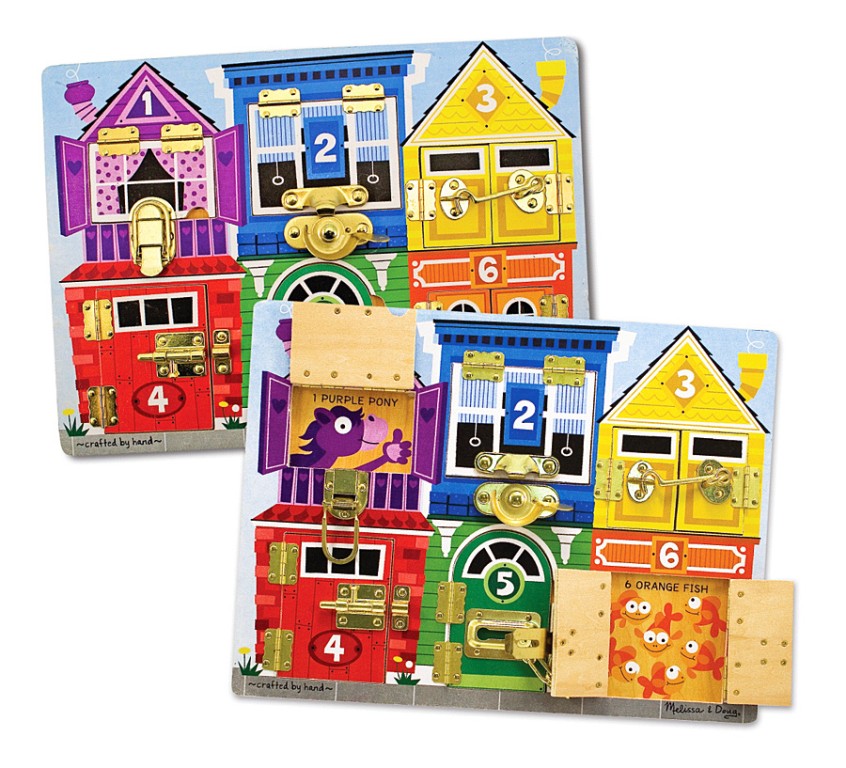Хит продаж! Melissa & Doug Развивающая Доска c Замочками