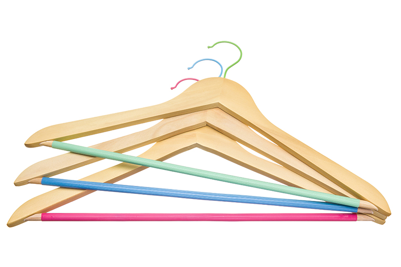 Набор вешалок 3 шт. 44,5*1,2*23 см "Дуб" с нескользящей пере