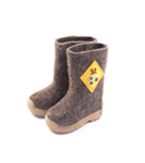 Валенки "Детство" сер/черн с аппликацией