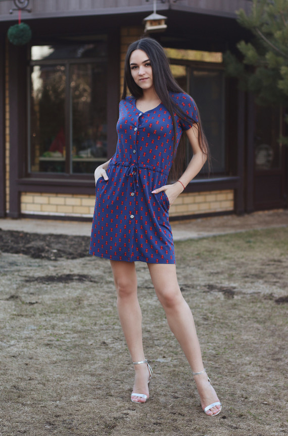 КОЛЛЕКЦИЯ BEACHOLOGY ПЛАТЬЕ № 151711 сапфир