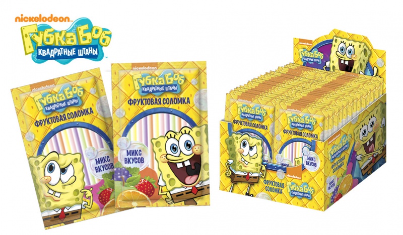 "SPONGE BOB" Фруктовая соломка с сахарной пудрой