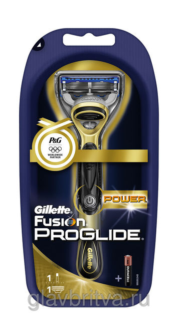 Станок Gillette Fusion  ProGlide Power Gold + 1 кассета