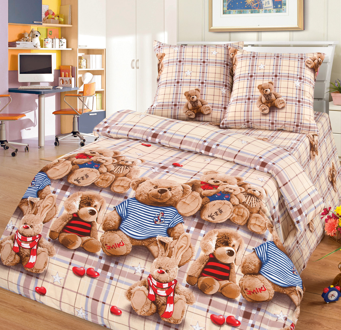 КПБ Поплин, Топтыжки 1,5 спальный