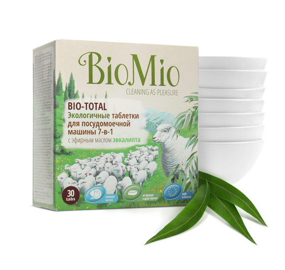 BIO MIO Таблетки для ПММ с эфирным маслом эвкалипта