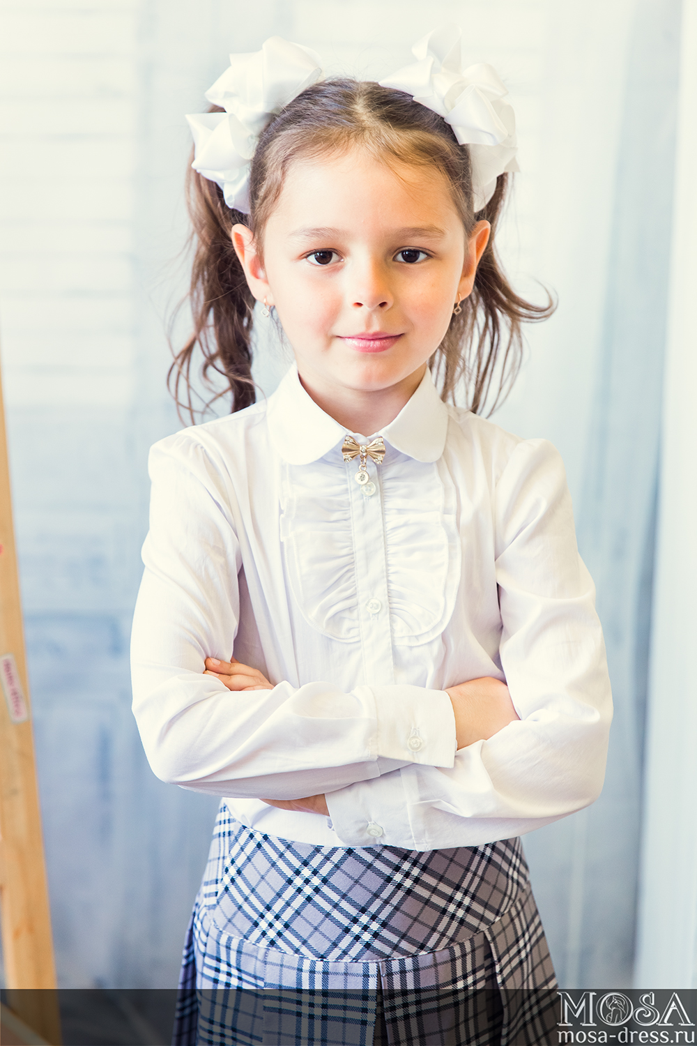 Блузка школьная "Жабо" для девочки