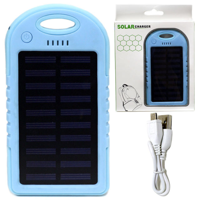 Внешний аккумулятор на солнечных батареях 5000mAh