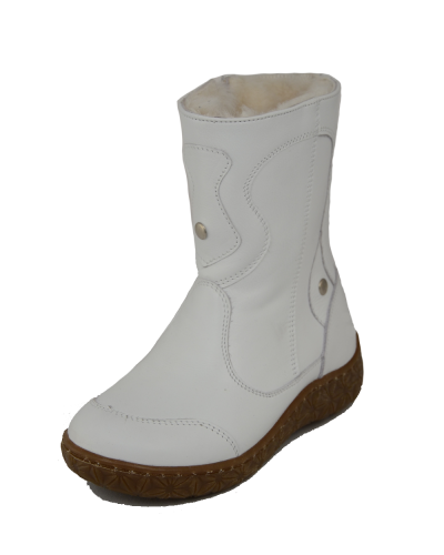 Сапоги детские Белые. Молния.