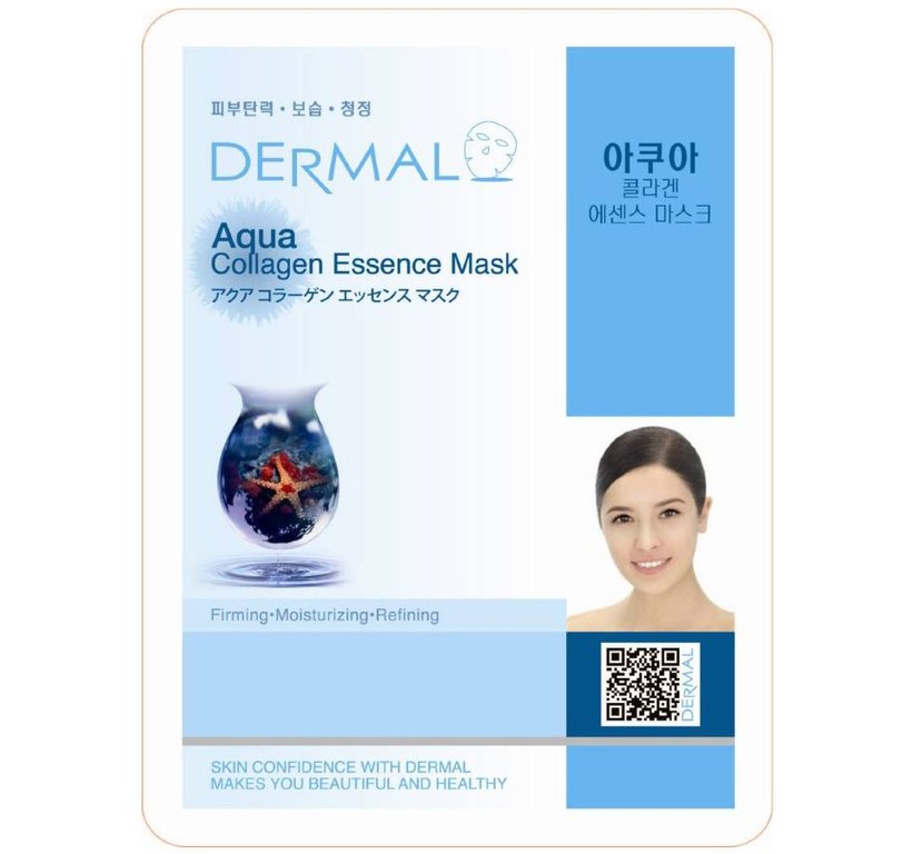 [DERMAL] Маска д/лица ткан. МОРСКАЯ ВОДА и КОЛЛАГЕН - укрепл