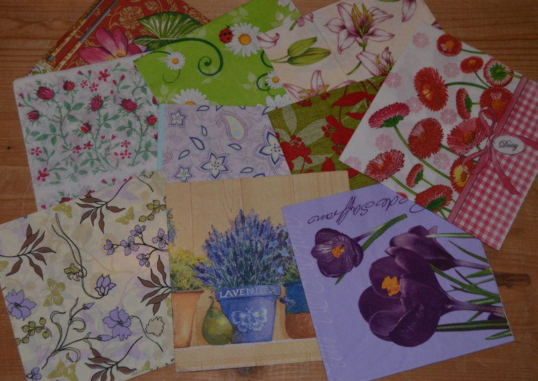 Целый пакет салфеток для декупажа