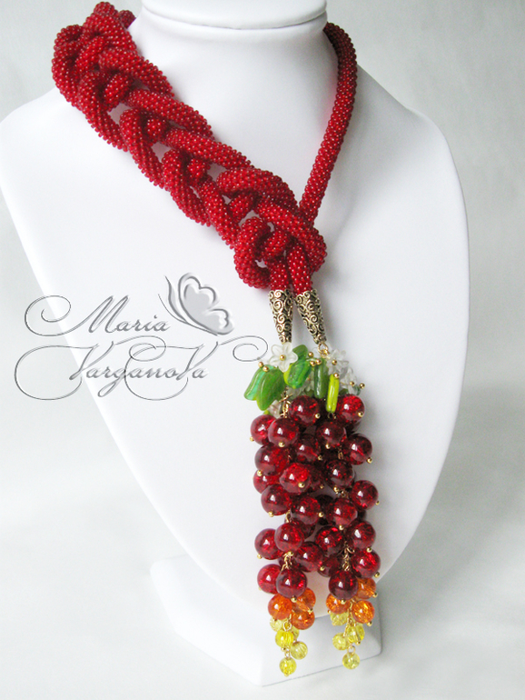 Новенькие жгутики и лариаты из бисера